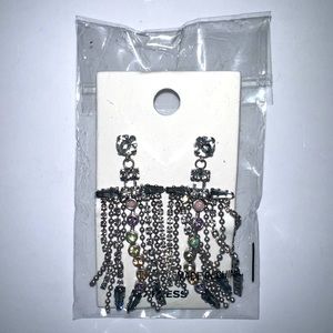 Express Rhinestone Multi color fringe earrings